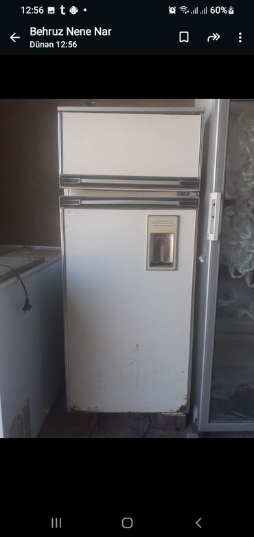 старый холодильник: İşlənmiş 2 qapılı Soyuducu Satılır, rəng - Ağ, Dispenserli