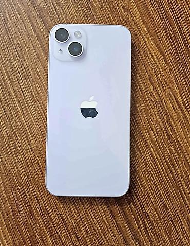 IPhone 14 Plus, Б/у, 128 ГБ, Белый, Зарядное устройство, Защитное стекло, Чехол, 83 %
