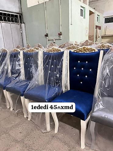 usdul usdol: Klassik dizaynlı yumşaq yemək stulu - Material: taxta karkas, yumşaq — 3
