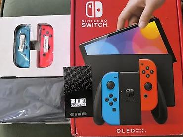 Nintendo Switch: NOVO, nekorisceno Nintendo Switch OLED konzola 64gb + 512gb microSD — 1