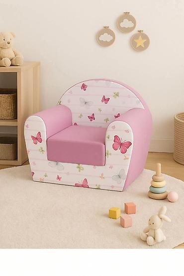 Foteljice: 🌈BAMBI foteljica 🪑Dimenzije:55×45 cm ✨ Sedeći deo: 30×30 cm 🛏️ — 10