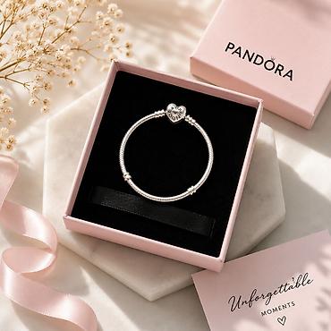 Aksesuarlar: Pandora, orijinal Pandora, Pandora Moments, 925 gümüş, Pandora qolbaq — 2