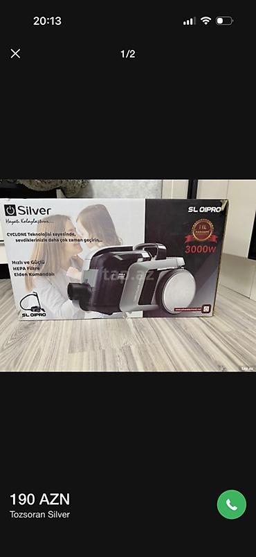 sonifer tozsoran sf 2219: Silver SL DI PRO tozsoran - Güc: 3000 W - Texnologiya: Cyclone (toz — 1