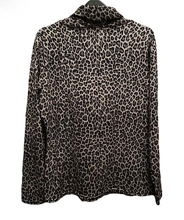 женская блуза летучая мышь: Qadın bluz/köynək – leopard naxışlı - Rəng və naxış: bej-qara leopard — 2