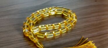 Təsbehlər: 100% təbii,bütöv daş kəhrəba!33 ədəd parlaq limon rəng,şəffaf kəhrəba — 3