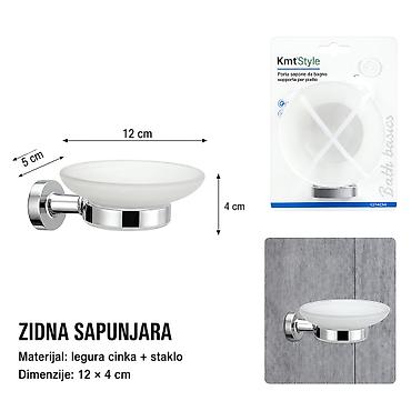 KMT Držač za jedan tanjir 3213867 Zidna sapunjara za jednu posudu –
