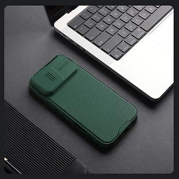 Maske i futrole za telefone: Maska Nillkin CamShield Pro za iPhone 16 Pro Max 6.9 zelena. Uz brzu — 8