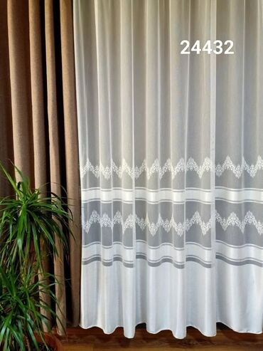 Шторы и занавески: Лен, С вышивкой, Изготовление на заказ, Новый, Для балкона, Для беседки, Для дачи — 3