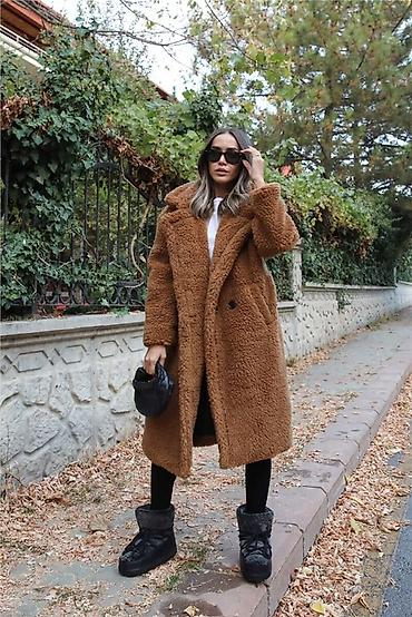 don ikisi bir yerdə: Palto, Bershka, S, rəng - Qəhvəyi — 1