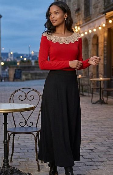 split ender cena: Komplet: Suknja i Bluza. Elegantna ženska bluza sa dugim rukavima u — 1