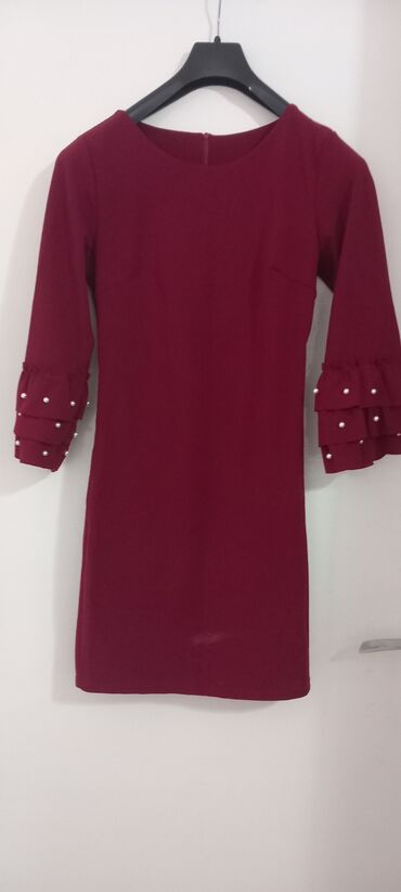 kućne haljine: M (EU 38), bоја - Crvena, Kratkih rukava