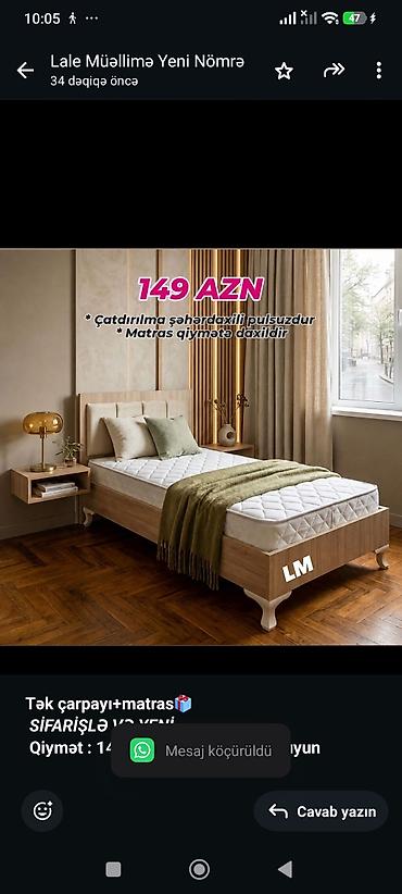 taxt matras qiymetleri: *Tək çarpayı+matras🎁* _*SİFARİŞLƏ VƏ YENİ*_ *Qiymət  — 1