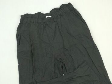 krótkie spodenki jeansowe czarne: Material trousers, H&M, L (EU 40), condition - Good