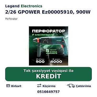 kreditle drel: Elan başlığı: Perforator 2/26 GPOWER Ez00005910, 900W Elan mətni — 1