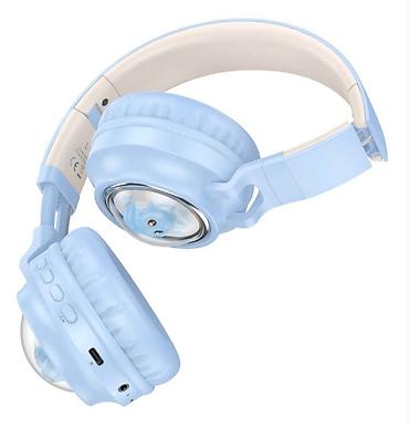 ugreen hitune max5c: Беспроводные наушники Hoco W50 Cute Cat с RGB‑подсветкой - — 5