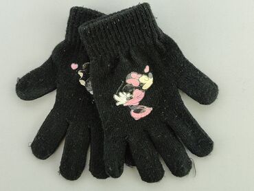czarna czapka dla dziewczynki: Rękawiczki, 16 cm, stan - Zadowalający