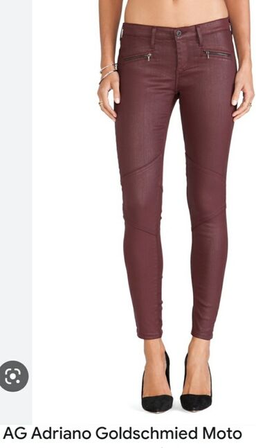 Pantalone: ADRIANO GOLDSCHMIED AG moto biker jeans bajker farmerke, crne — 9