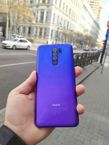 Xiaomi: Xiaomi Redmi 9, 64 GB, rəng - Göy, 
 Zəmanət, Barmaq izi, İki sim kartlı