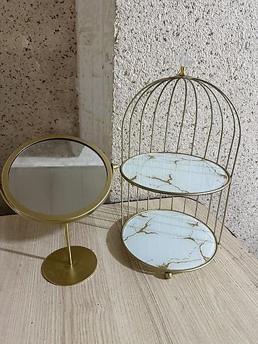 apple часы: Настольный набор для туалетного столика в золотом цвете: - Круглое — 1