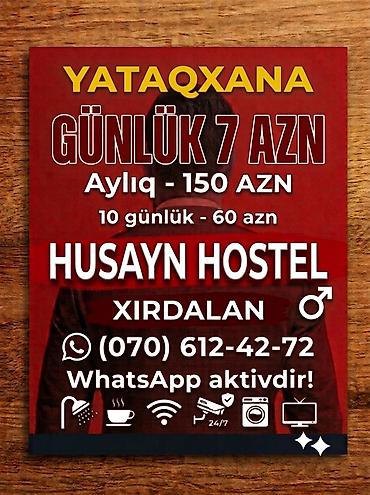 is elanlari aspaz: HUSAYN HOSTEL – Xırdalan - Yataqxana xidməti. Хостел - Qiymətlər — 1