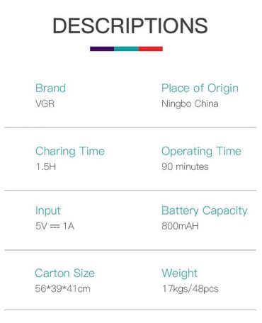 Digər: Профессиональная электробритва VGR В-306 Товар новый, в упаковке, ни — 10