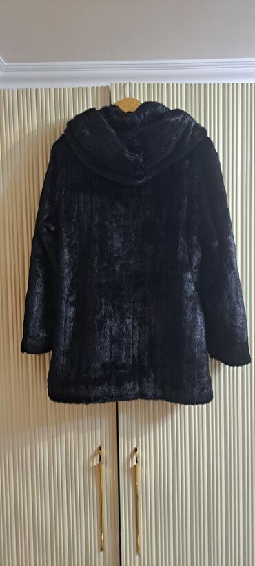 шуба из овчины азербайджанская: Kürk, 2XL, rəng - Qara