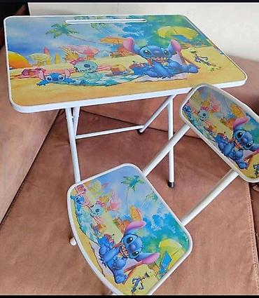 ormar za kupatilo forma ideale: Dečiji sto stich 4400 din ✅Sto i stolica su metalne konstrukcije — 1