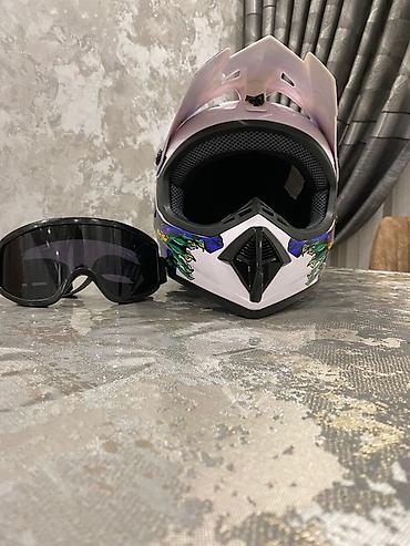 avtokreslo ucun baza: Motokross/dirt bike dəbilqəsi + eynək seti - Növ: Tam üzlü — 1