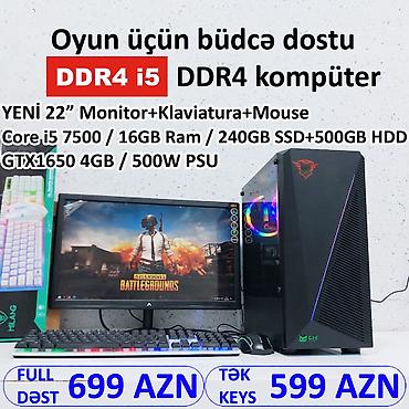 Masaüstü kompüterlər və iş stansiyaları: MÜVƏQQƏTİ ŞOK ENDİRİM!!! ⭐Tək Sistem Bloku 599 AZN ⭐KOMPLEKT CƏMİ 699 — 1