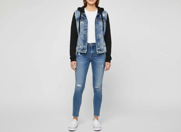 kamizelka trapstar allegro: H&M Divided, Kurtka jeansowa damska, rozmiar M