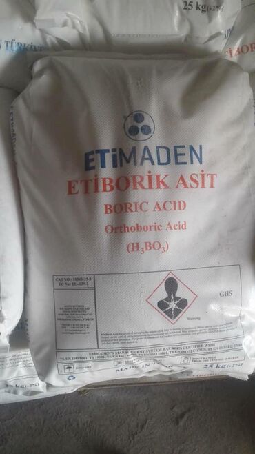 Үй-тиричилик химия каражаттары, хозтоварлар: Борная кислота турецкая, мешки по 50 кг