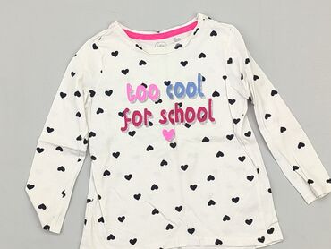 biały crop top: Sweatshirt, Little kids, 5-6 years, 110-116 cm, condition - Good