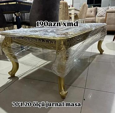 кресло кровать: Jurnal masa – klassik dizayn - Ölçü: 70 x 120 sm - Rəng: qızılı - Üst — 1
