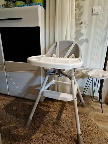 Hranilice: Dečija hranilica sa poslužavnikom – siva - Stabilna konstrukcija sa — 6