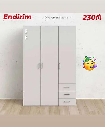 2 ci əl dolablar: Dolab yeni qarderob paltar dolabı güzgüsüz 3 qapılı siyirməli endirim — 1