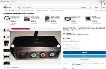 Druga oprema za računare i laptopove: GIGABYTE S‑Video 9‑pin na HDTV komponentni izlaz (Y/Pb/Pr) – — 10
