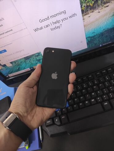 işdenmiş telefonlar: IPhone SE 2020, 64 GB, Qara