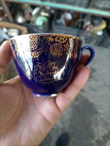 qardaslar cay fabriki: Çay dəsti, rəng - Mavi, Farfor, 6 nəfərlik — 2