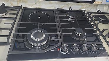 cezve: Qaz-elektrik kombinə olunmuş qaz plitələri – 60 sm enli, 4 ocaq gözü — 6