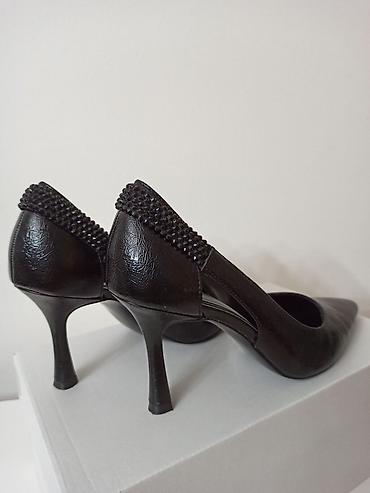 polovna oprema za grooming: Prelepe crne Catwalk salonke sa cirkonima - Br. 39 (gazište 25cm) — 4