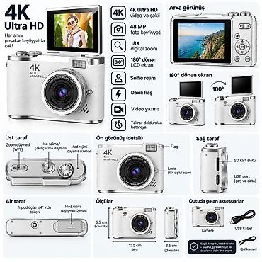 Фотоаппараты: 4K Ultra HD rəqəmsal fotoaparat – vlog, səyahət və gündəlik çəkilişlər — 2