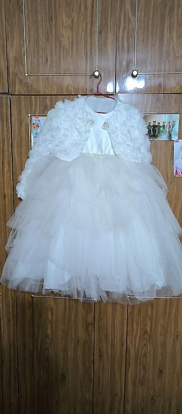 кийим ош: Продаю красивое платье двойка. Цвет айвори. На возраст 4-6 лет — 4