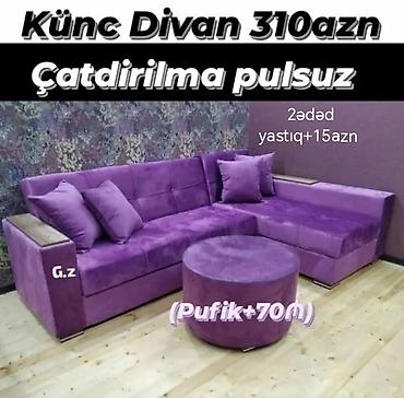 pufiklər: Künc divan, Yeni, Açılan, Bazalı, Parça, Şəhərdaxili pulsuz çatdırılma — 1
