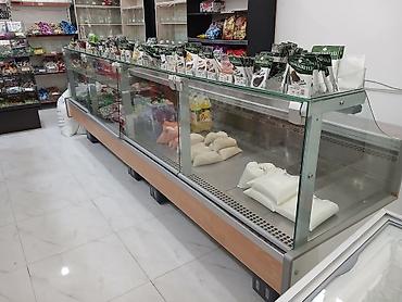 Mağaza üçün soyuducu vitrinlər və avadanlıqlar - Şüşə örtüklü uzun