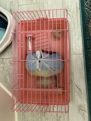 золотистая шиншилла: Клетка для мелких грызунов (хомяк, мышь, джунгарик) - Цвет: розовый