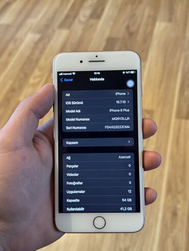 Apple iPhone: IPhone 8 Plus, 64 GB, Rose Gold, Barmaq izi — 8