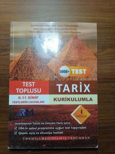 mst tarix testleri cavablari: Tarix test toplusu 1ci hissə, rm nəşriyyatı, içi təmizdir, səliqəli