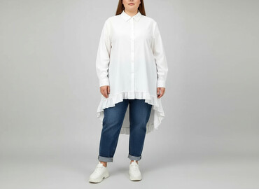 t shirty falbanki: Koszula damska, rozmiar 5XL