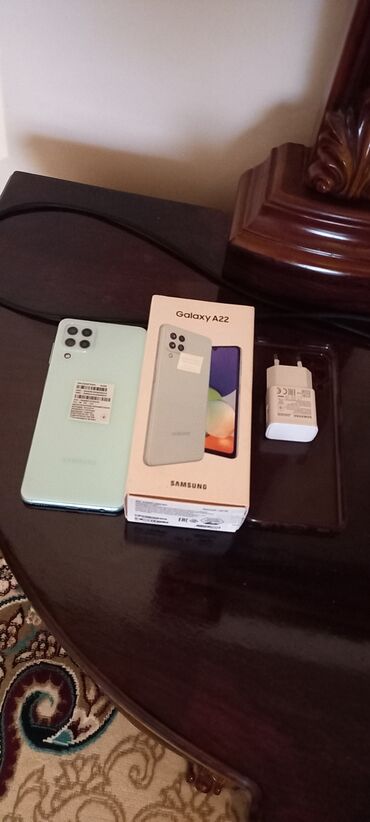 Техника и электроника: Samsung Galaxy A22, 64 ГБ, цвет - Белый, Сенсорный, Отпечаток пальца, Две SIM карты