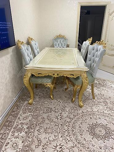 Qonaq otağı üçün, Yeni, Açılan, Dördbucaq masa, 8 stul lalafo.az -da Qonaq otağı üçün, Yeni, Açılan, Dördbucaq masa, 8 stul